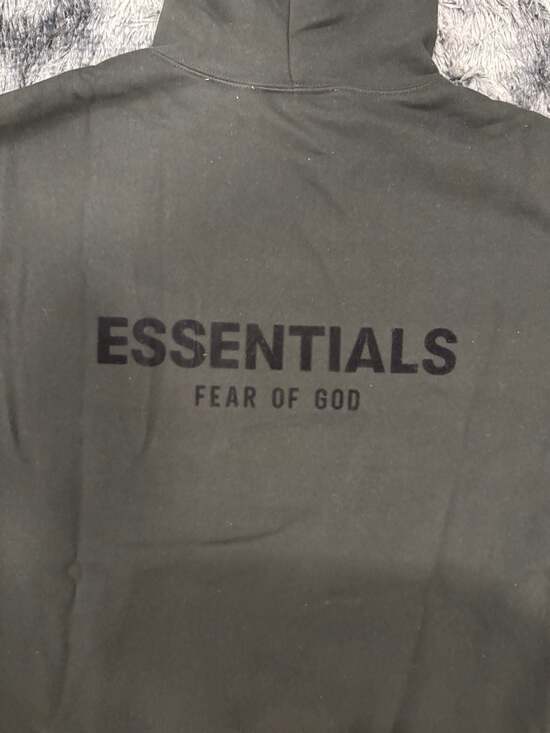 Fear of God Essentials Hoodie & Sweatpants Tracksuit Set Stretch Limo SS22 - Picture 4 of 7